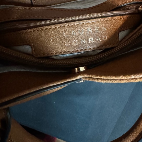 Elegant Lauren Conrad tan Leather Handbag - Picture 9 of 10
